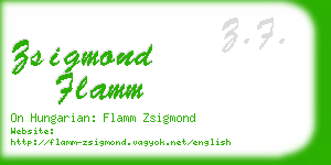 zsigmond flamm business card
